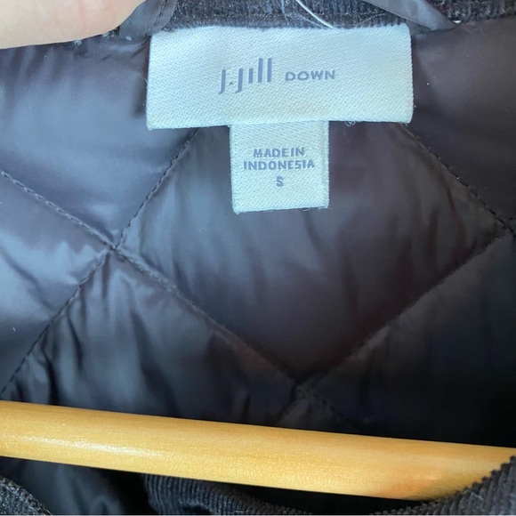 J. Jill Cord-Trimmed Down Puffer Jacket Chore Coat - Picture 4 of 6